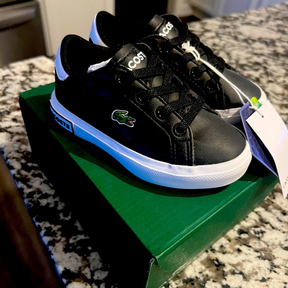 Toddler Lacoste Black Shoes size 6 Powercourt - Picture 1 of 6